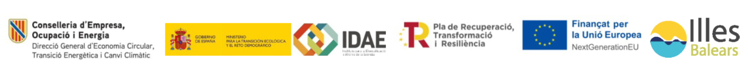 Financiado por la Unión Europea - IDAE - Plan de Recuperación, Transformación y Resiliencia - Govern de les Illes Balears